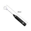 Kitchen Electric Hand-held Egg Beater Milk Coffee Mixer Stainless Steel Mini Handle Mixer (Black) - Image 3