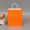 10 PCS Elegant Kraft Paper Bag With Handles for Wedding / Birthday Party / Jewelry / Clothes, Size: 16x22x8cm (Orange) - Image 3