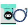 EMK 90 Degree Swivel Adjustable Right Angled 360 Degrees Rotatable Plug Nylon Woven Mesh Optical Audio Cable, Cable Length: 2m (Blue) - Image 6