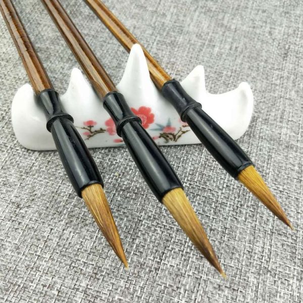 Ceramic Calligraphy Supplies Five Fngers Plum Pattern Brush Pen Holder, Size: 10x4.5x2cm - Image 5