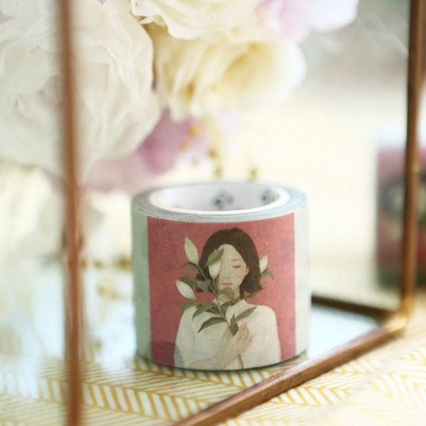 Girl Flower Watercolor Character Series Paper Tape Set Hand Account DIY Decorative Material (Dream)