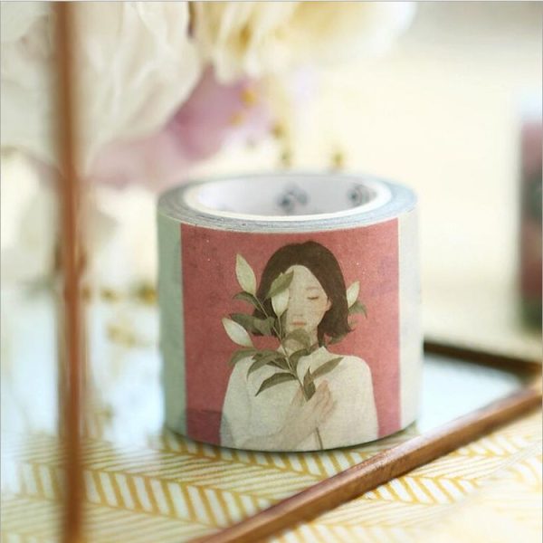 Girl Flower Watercolor Character Series Paper Tape Set Hand Account DIY Decorative Material (Dream) - Image 2