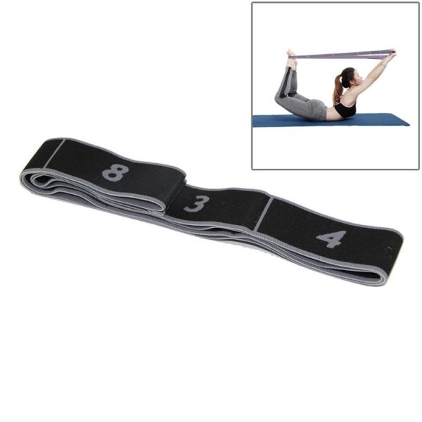 8 Lattice Yoga Stretch Band Dance Elastic Band Resistance Band (Grey)