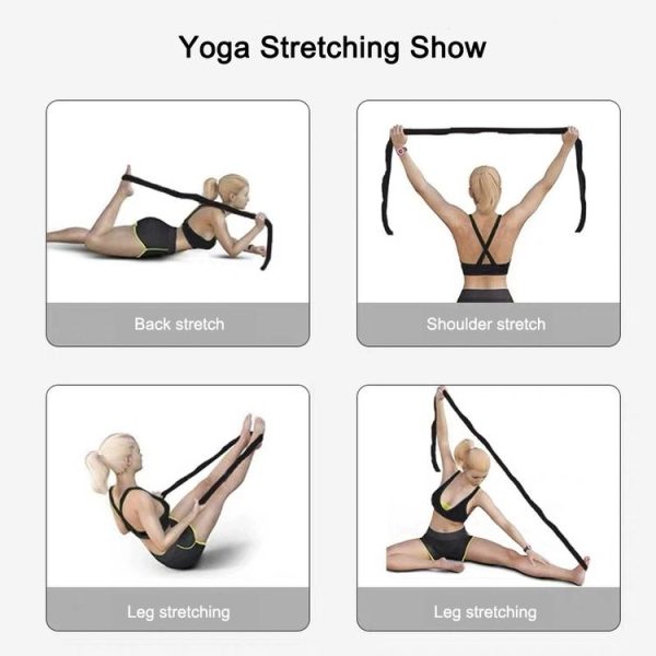 8 Lattice Yoga Stretch Band Dance Elastic Band Resistance Band (Grey) - Image 5