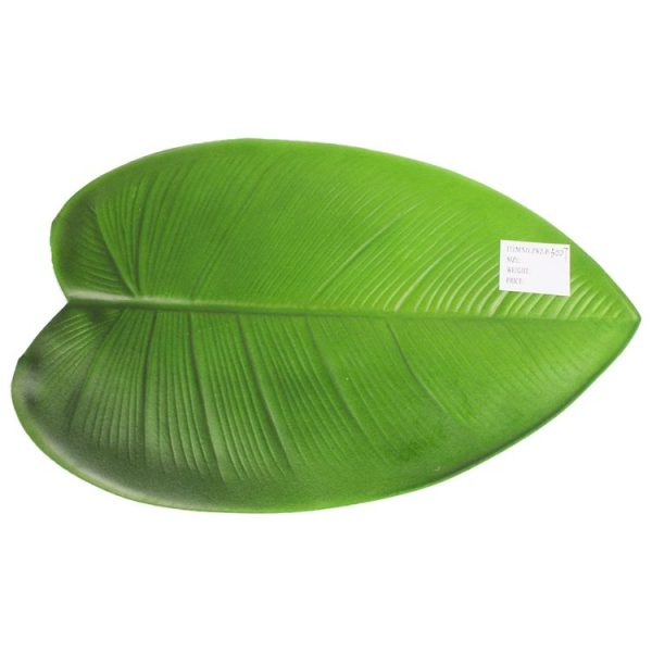 5 PCS EVA Turtle Back Leaf Hot Pressed Placemat Christmas Big Leaf Cup Placemat, Specification: Sharp Leaf - Image 2