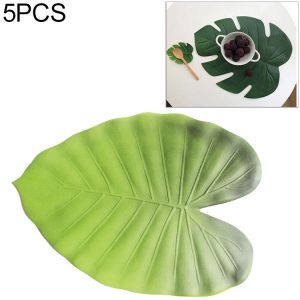 5 PCS EVA Turtle Back Leaf Hot Pressed Placemat Christmas Big Leaf Cup Placemat, Specification: Toon Leaf