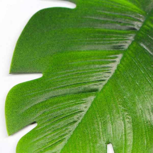 5 PCS EVA Turtle Back Leaf Hot Pressed Placemat Christmas Big Leaf Cup Placemat, Specification: Large Cracked Leaf - Image 3