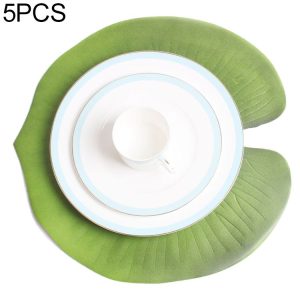 5 PCS EVA Turtle Back Leaf Hot Pressed Placemat Christmas Big Leaf Cup Placemat, Specification: Lotus Leaf