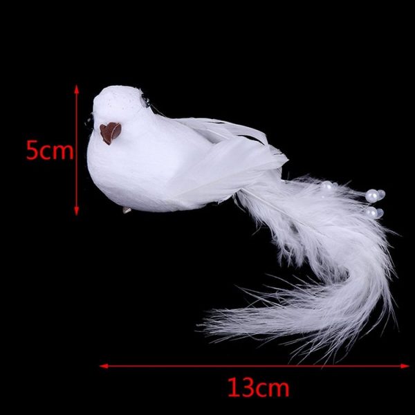 12 PCS Simulation Feather Pigeon Home Decoration - Image 5