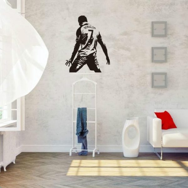 Football Player Action Silhouette Student Dormitory Bedroom Decoration Wall Sticker, Size: Medium 58x74cm - Image 6