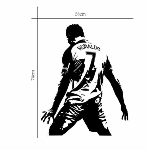 Football Player Action Silhouette Student Dormitory Bedroom Decoration Wall Sticker, Size: Medium 58x74cm - Image 8