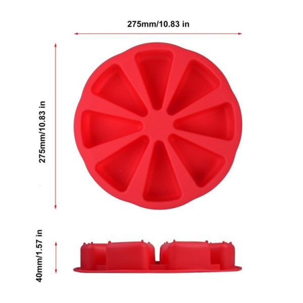 DIY Silicone Eight-point Triangle Mould Silicone Cake Mold Baking Tool, Random Color Delivery (27x4.5cm) - Image 4