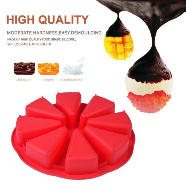 DIY Silicone Eight-point Triangle Mould Silicone Cake Mold Baking Tool, Random Color Delivery (27x4.5cm) - Image 6