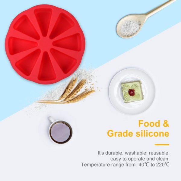DIY Silicone Eight-point Triangle Mould Silicone Cake Mold Baking Tool, Random Color Delivery (27x4.5cm) - Image 8