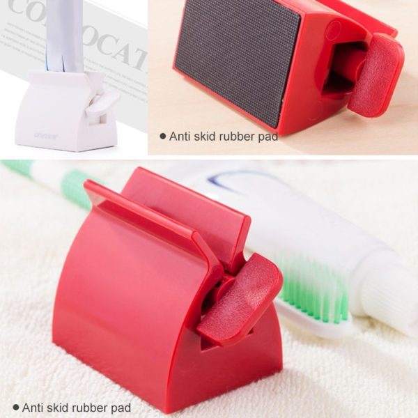 Toothpaste Facial Cleanser Hand Cream Automatic Squeezer Bathroom Supplies (White) - Image 6