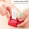 Toothpaste Facial Cleanser Hand Cream Automatic Squeezer Bathroom Supplies (White) - Image 8