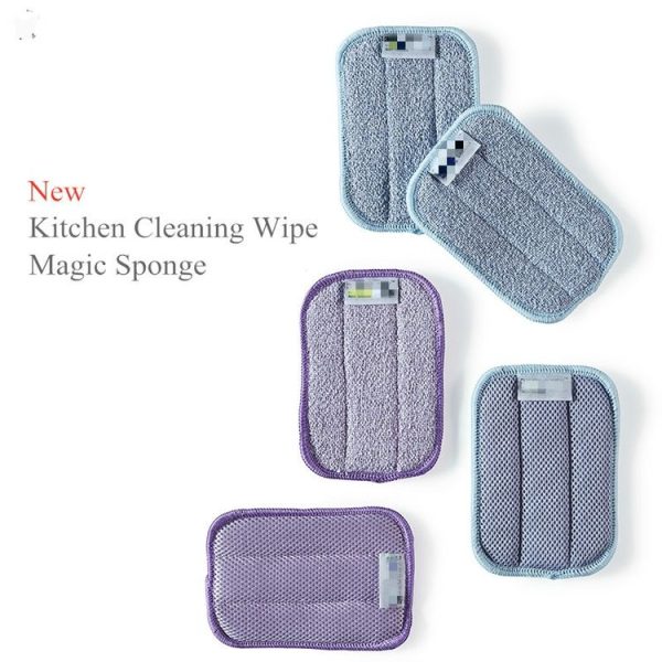 5 PCS / Set Rectangle Kitchen Sponge Microfiber Dishcloth Double-sided Cleaning Cloth 10x16cm - Image 2