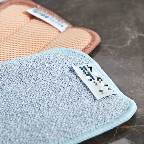 5 PCS / Set Rectangle Kitchen Sponge Microfiber Dishcloth Double-sided Cleaning Cloth 10x16cm - Image 4
