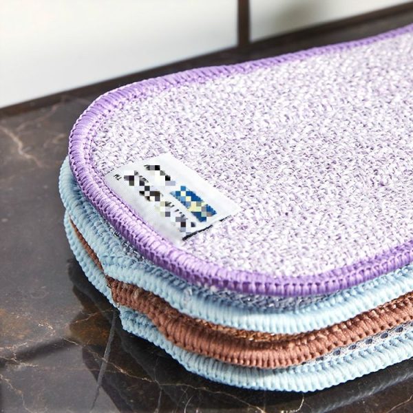 5 PCS / Set Rectangle Kitchen Sponge Microfiber Dishcloth Double-sided Cleaning Cloth 10x16cm - Image 5