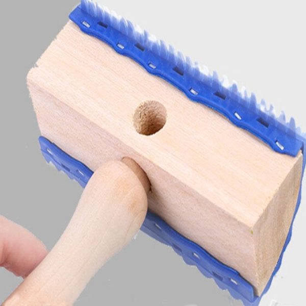 ZZ0150 Wood Handle Wood Grain Brush Wall with Imitation Wood Embossed Wall Art Brush - Image 3