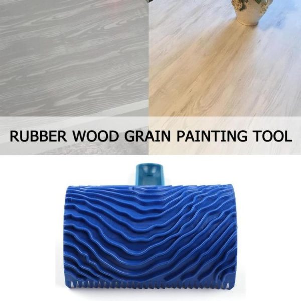 ZZ0150 Wood Handle Wood Grain Brush Wall with Imitation Wood Embossed Wall Art Brush - Image 5