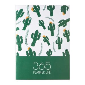 Cute Plant Schedule A4 Efficiency Manual Creative Plan Notebook (A4 Succulents)