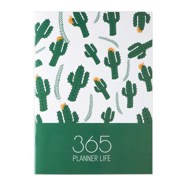 Cute Plant Schedule A4 Efficiency Manual Creative Plan Notebook (A4 Succulents)