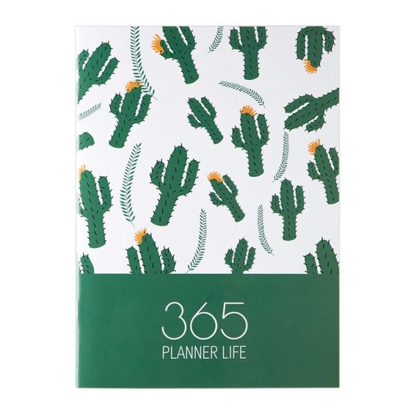 Cute Plant Schedule A4 Efficiency Manual Creative Plan Notebook (A4 Succulents) - Image 2