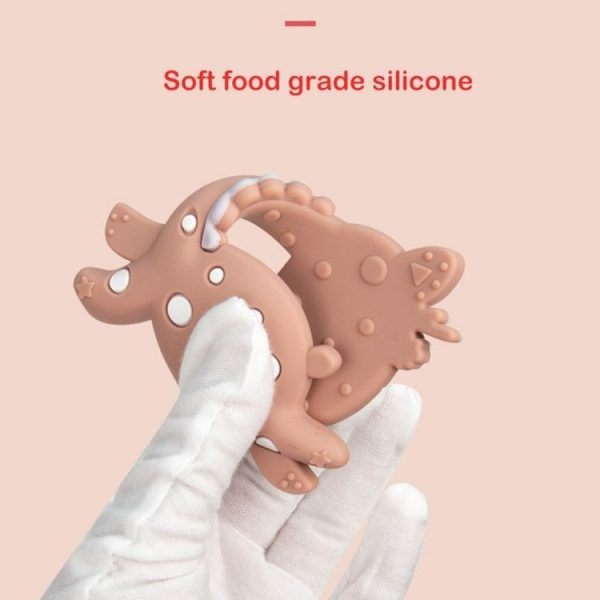Cartoon Fawn Baby Teether Training Bite Molar Rod Silicone Toy Mother and Baby Supplies (Pink) - Image 4