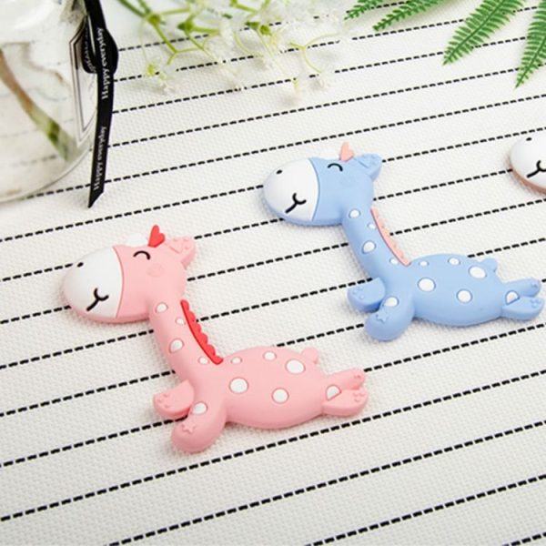 Cartoon Fawn Baby Teether Training Bite Molar Rod Silicone Toy Mother and Baby Supplies (Pink) - Image 5