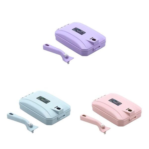 Three-row Brush Handheld Carpet Sweeper Brush Sofa Bed Pet Hair Debris Crumb Dirt Fur Cleaner Roller Cleaning Tools, Random Color Delivery - Image 2