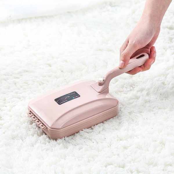 Three-row Brush Handheld Carpet Sweeper Brush Sofa Bed Pet Hair Debris Crumb Dirt Fur Cleaner Roller Cleaning Tools, Random Color Delivery - Image 3