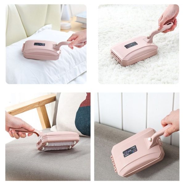 Three-row Brush Handheld Carpet Sweeper Brush Sofa Bed Pet Hair Debris Crumb Dirt Fur Cleaner Roller Cleaning Tools, Random Color Delivery - Image 6