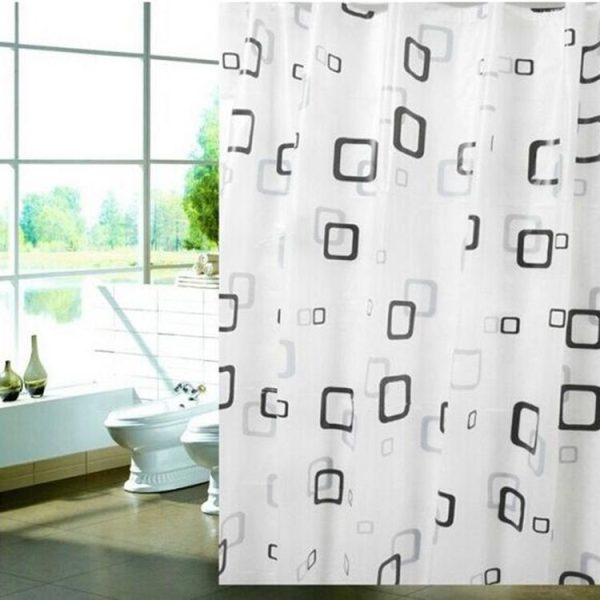 Bathroom Thick Waterproof Shower Curtain, Size: 180X200cm, Style: with Copper Buckle - Image 3