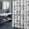 Bathroom Thick Waterproof Shower Curtain, Size: 180X220cm, Style: with Copper Buckle