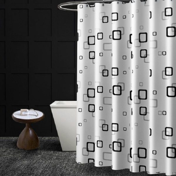 Bathroom Thick Waterproof Shower Curtain, Size: 150x200cm, Style: with Copper Buckle - Image 2