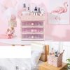 Plastic Cosmetic Drawer Container Makeup Organizer Box Jewelry Nail Holder Home Desktop Sundry Storage Case (Pink Two Layer) - Image 5