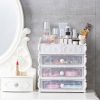 Plastic Cosmetic Drawer Container Makeup Organizer Box Jewelry Nail Holder Home Desktop Sundry Storage Case (Pink Two Layer) - Image 6