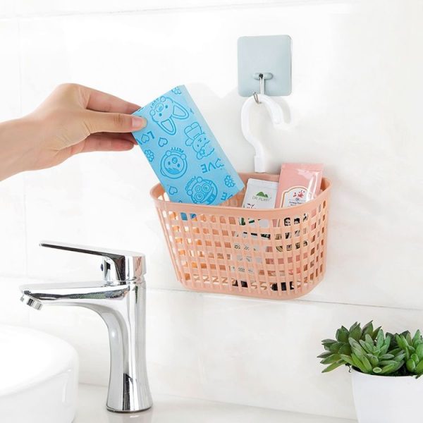 Home Kitchen Hangable Storage Basket (Blue) - Image 6