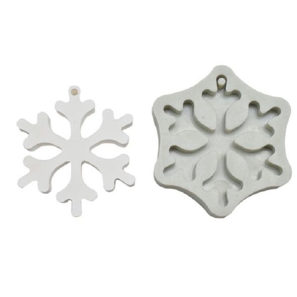 DIY Baking Christmas Series Modeling Fondant Silicone Mold (Christmas Snowflake) - Image 2