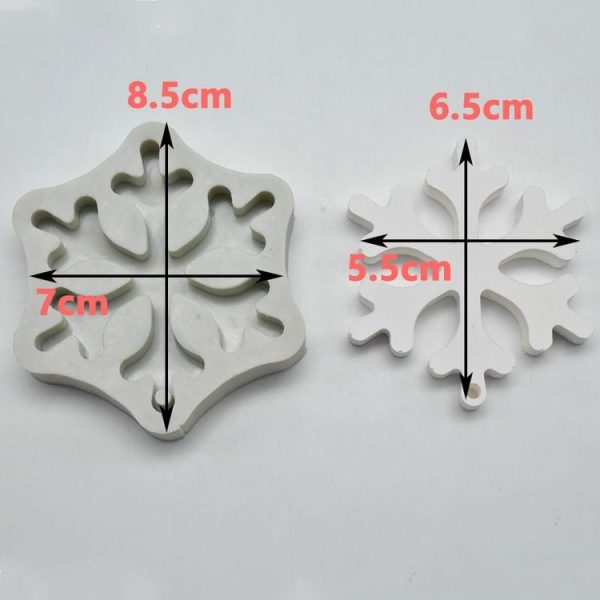 DIY Baking Christmas Series Modeling Fondant Silicone Mold (Christmas Snowflake) - Image 4