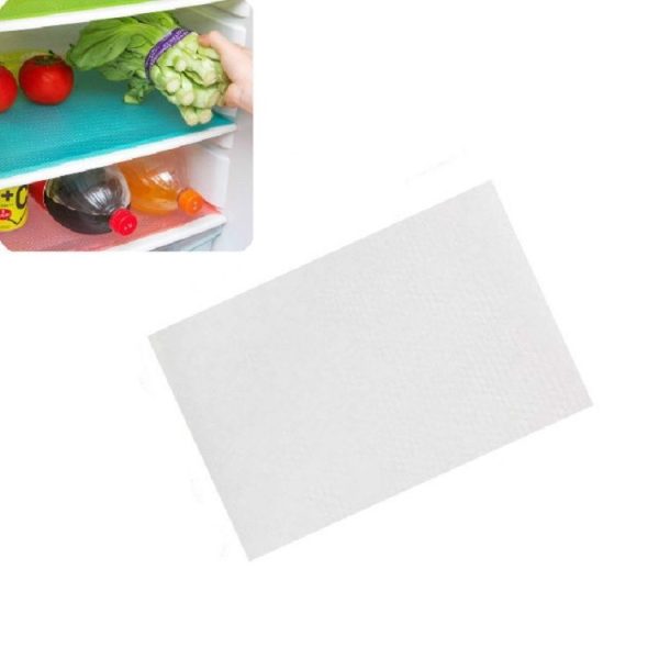 4 PCS / Set Environmentally Friendly Waterproof Washable Antibacterial Antifouling Refrigerator Mat, Color: Transparent White - Image 2