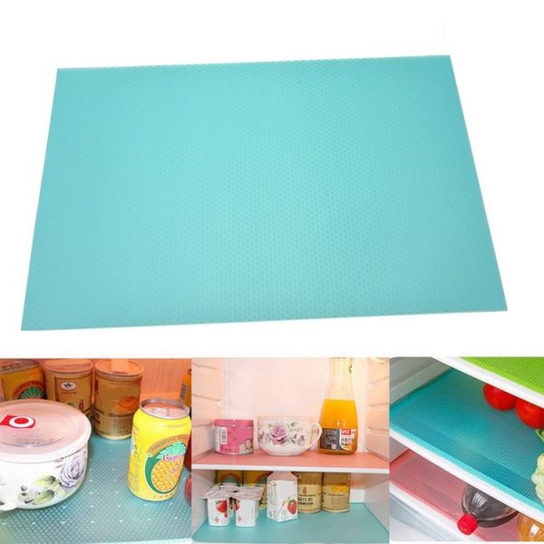 4 PCS / Set Environmentally Friendly Waterproof Washable Antibacterial Antifouling Refrigerator Mat, Color: Transparent White - Image 3