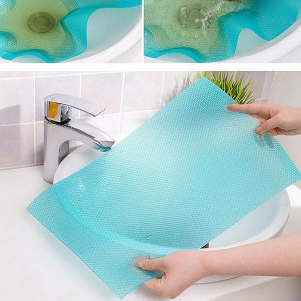 4 PCS / Set Environmentally Friendly Waterproof Washable Antibacterial Antifouling Refrigerator Mat, Color: Transparent White - Image 6