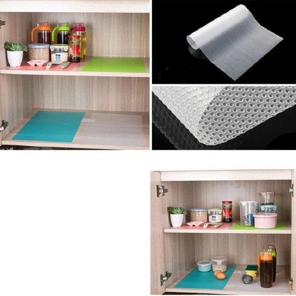 4 PCS / Set Environmentally Friendly Waterproof Washable Antibacterial Antifouling Refrigerator Mat, Color: Transparent White - Image 7