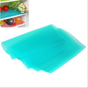 4 PCS / Set Environmentally Friendly Waterproof Washable Antibacterial Antifouling Refrigerator Mat, Color: Transparent Blue