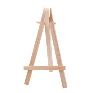 2 PCS Creative Trinkets Wooden Mini Triangle Bracket Original Pine Small Easel Ornaments, Size: S: 12.5x7cm