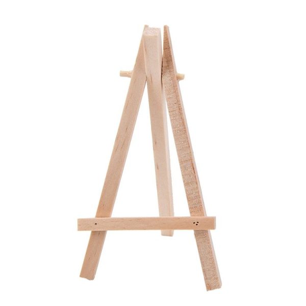 2 PCS Creative Trinkets Wooden Mini Triangle Bracket Original Pine Small Easel Ornaments, Size: S: 12.5x7cm