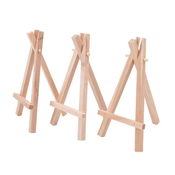 2 PCS Creative Trinkets Wooden Mini Triangle Bracket Original Pine Small Easel Ornaments, Size: S: 12.5x7cm - Image 4