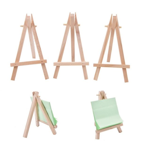2 PCS Creative Trinkets Wooden Mini Triangle Bracket Original Pine Small Easel Ornaments, Size: S: 12.5x7cm - Image 6